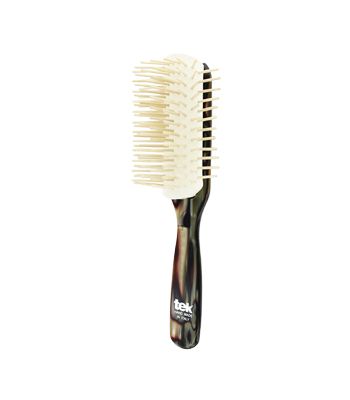 Big disassembled brush with long wooden pins nacre