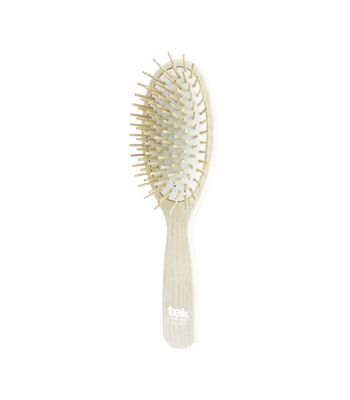Big oval brush in lacquered white