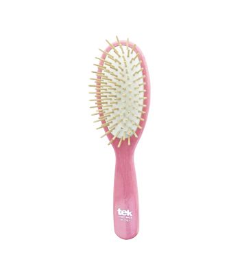 Big oval brush in lacquered pink