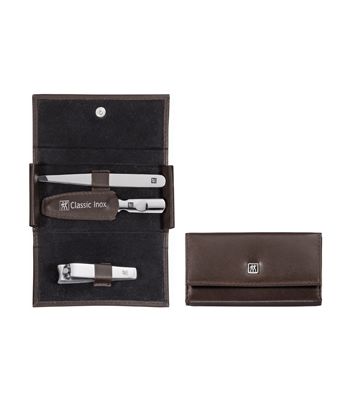 Classic Leather Case Brown 3 pcs
