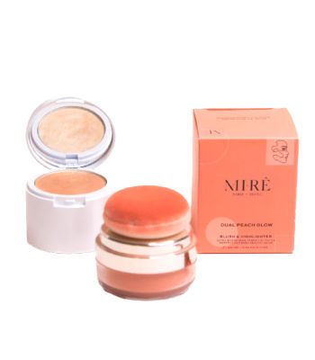 Dual Peach Glow Blush + Highlighter